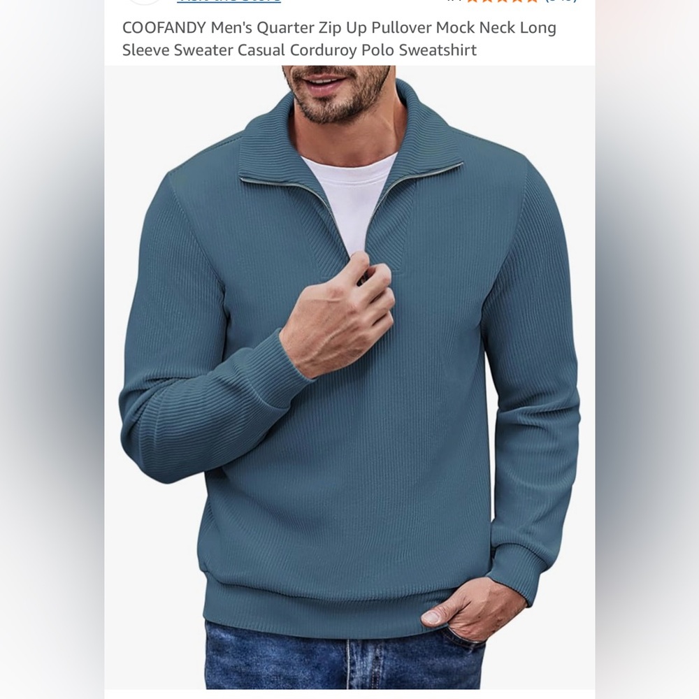 Blue men’s pullover